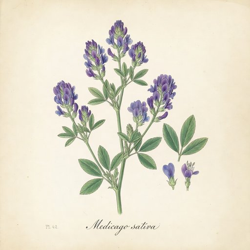 Alfalfa botanical plate