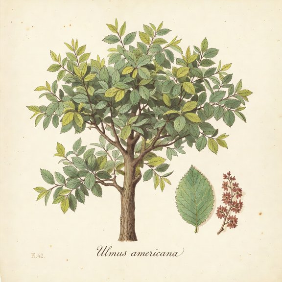 American Elm botanical plate