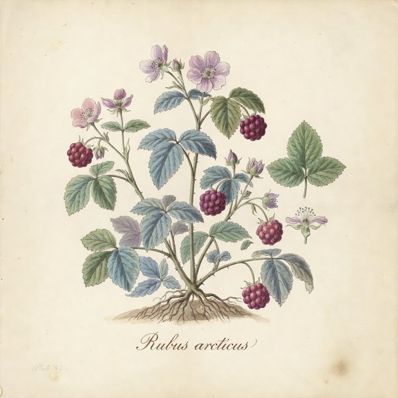 Arctic Raspberry botanical plate