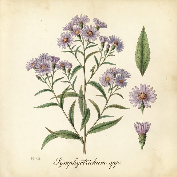 Aster botanical plate