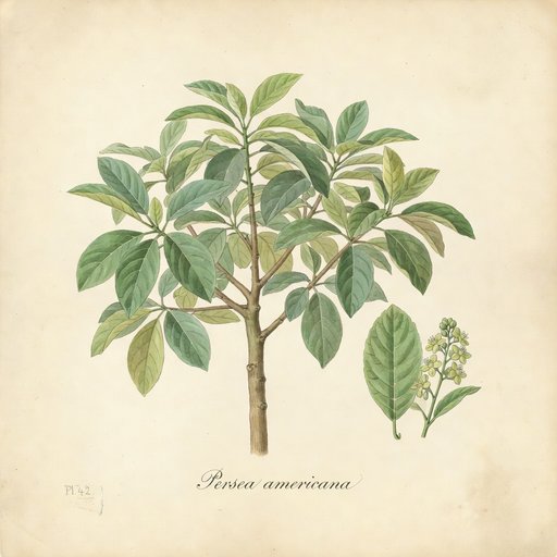 Avocado botanical plate