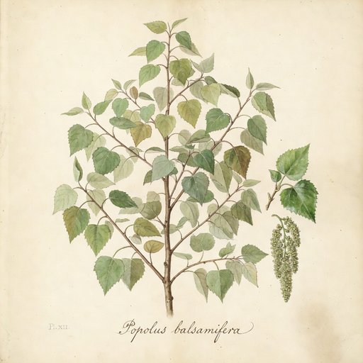 Balsam Poplar botanical plate