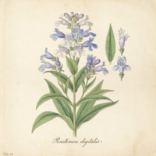 Beardtongue botanical plate