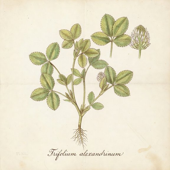 Berseem Clover botanical plate