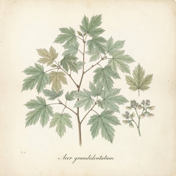 Bigtooth Maple botanical plate