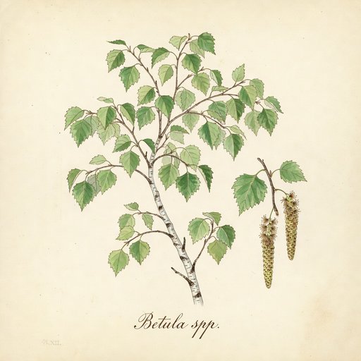 Birch botanical plate