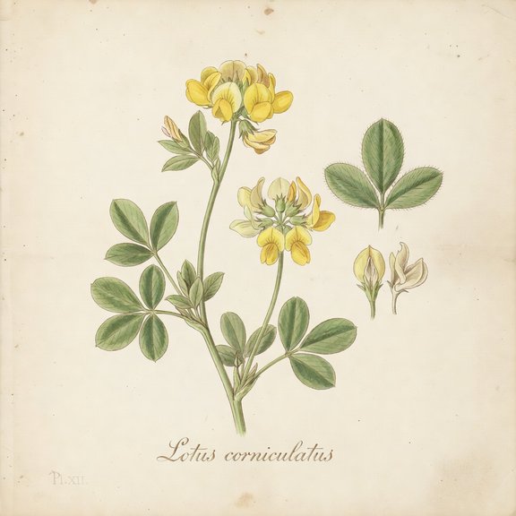Birdsfoot Trefoil botanical plate
