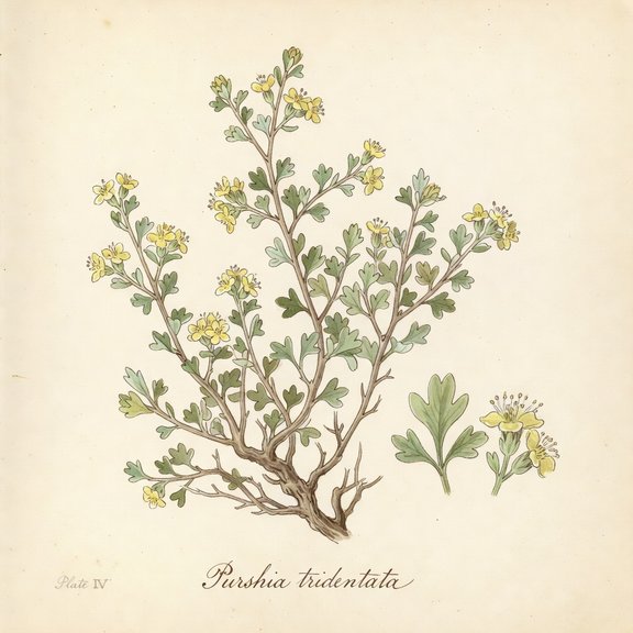 Bitterbrush botanical plate