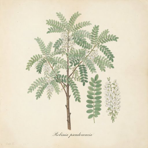 Black Locust botanical plate