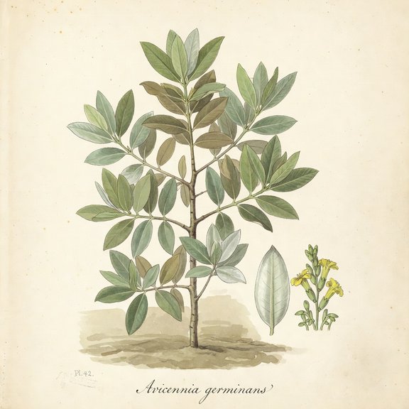 Black Mangrove botanical plate