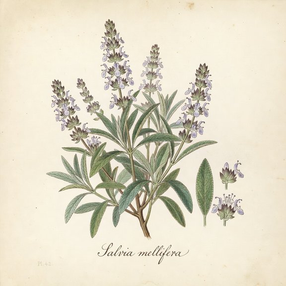 Black Sage botanical plate