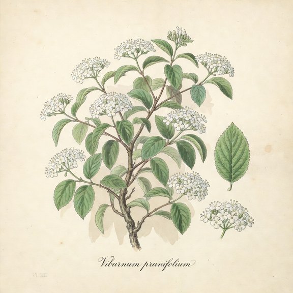 Blackhaw botanical plate