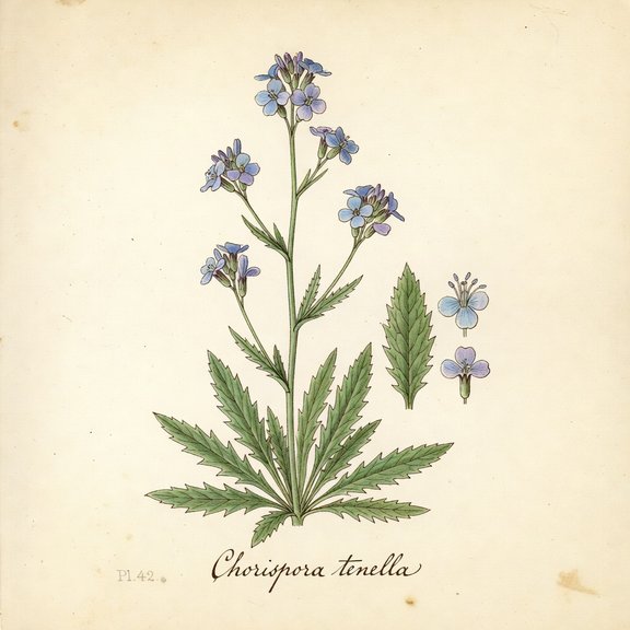 Blue Mustard botanical plate