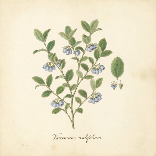 Blueberry botanical plate