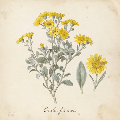 Brittlebush botanical plate