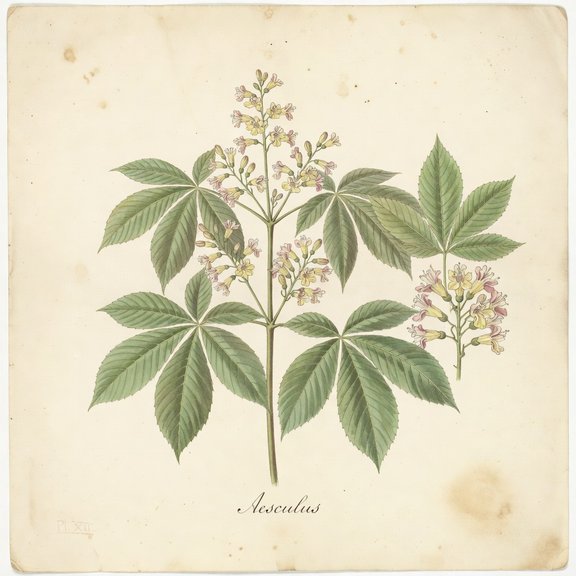 Buckeye botanical plate