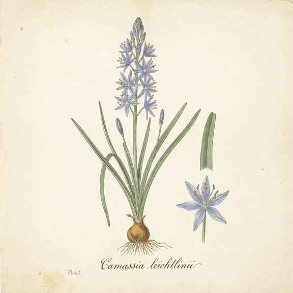 Camas botanical plate