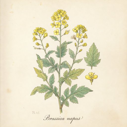 Canola botanical plate