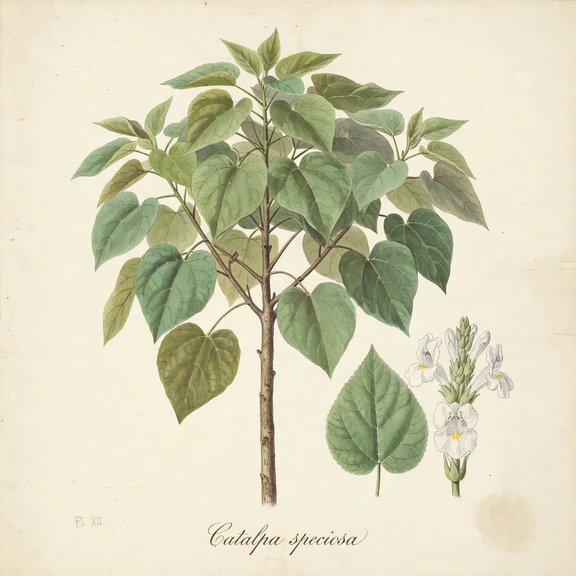Catalpa botanical plate