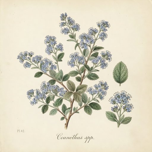 Ceanothus botanical plate