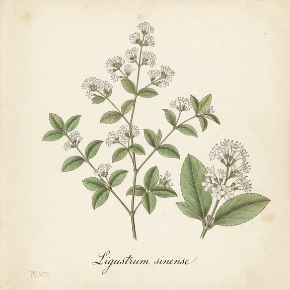 Chinese Privet botanical plate