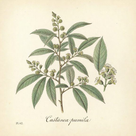 Chinquapin botanical plate