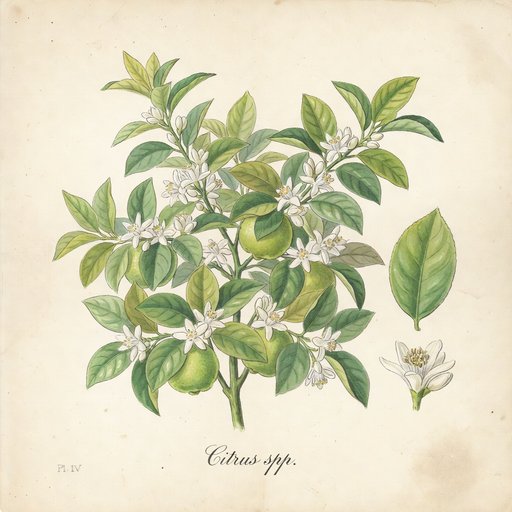 Citrus botanical plate