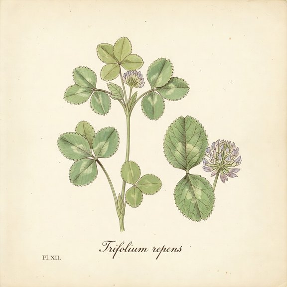clover botanical plate