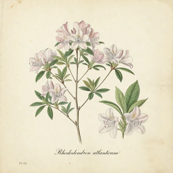 Coastal Azalea botanical plate
