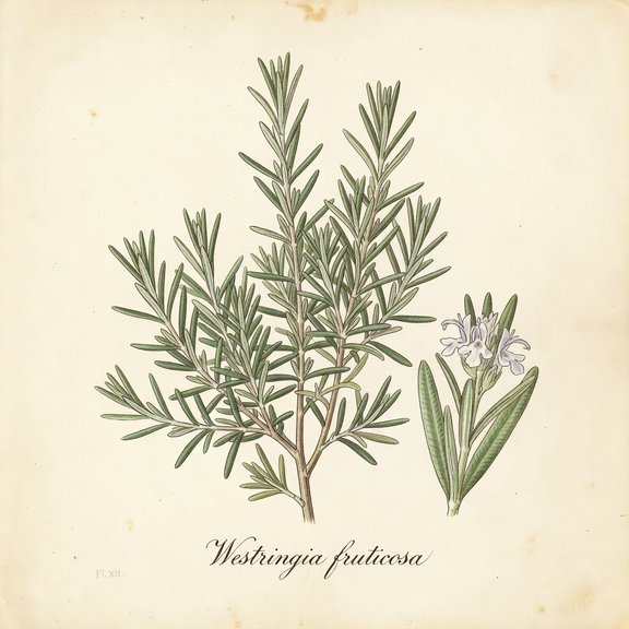 Coastal Rosemary botanical plate