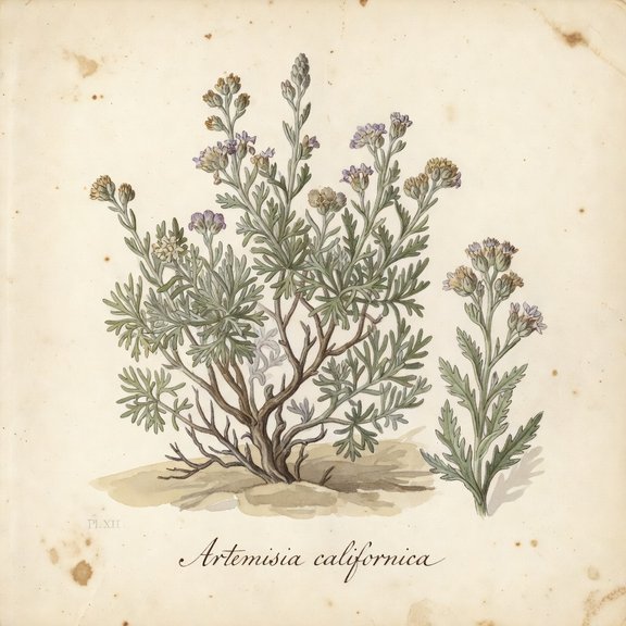coastal sagebrush botanical plate