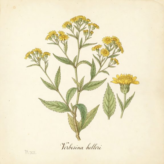 Coastalplain Yellowtops botanical plate