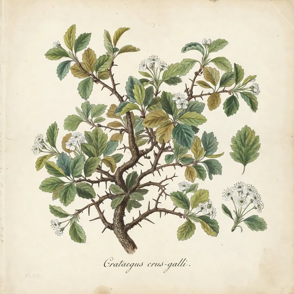 Cockspur Hawthorn botanical plate