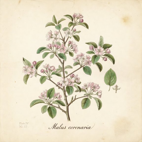 Crab Apple botanical plate