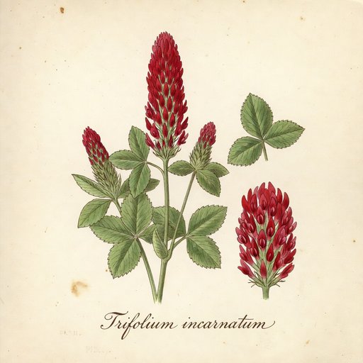 Crimson Clover botanical plate