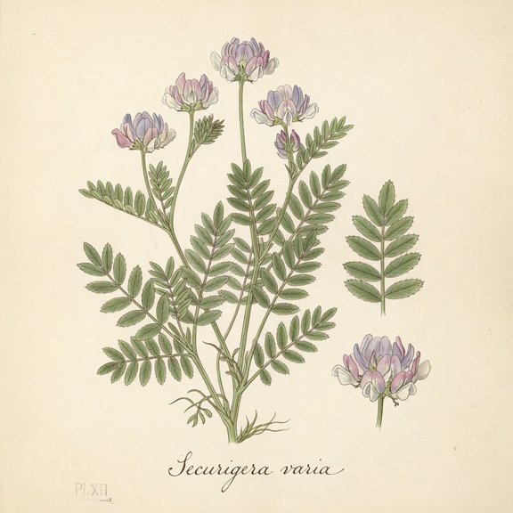 Crown Vetch botanical plate