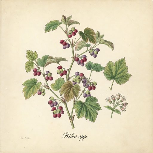 Currant botanical plate