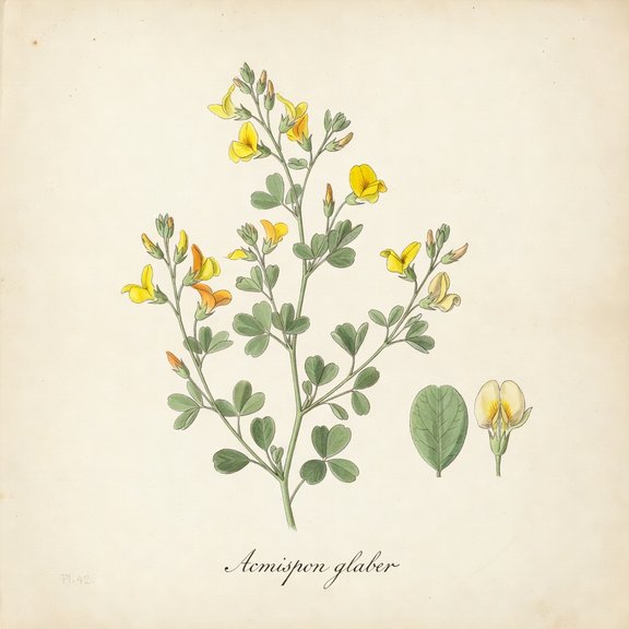 Deerweed botanical plate