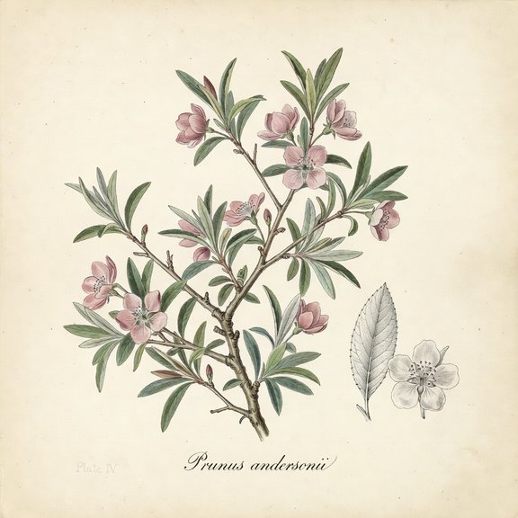 Desert Peach botanical plate