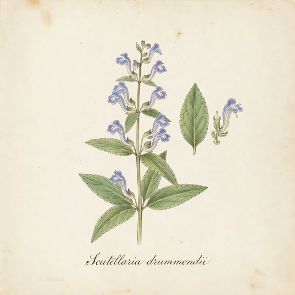 Drummond's Skullcap botanical plate