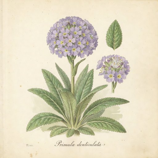 Drumstick Primrose botanical plate