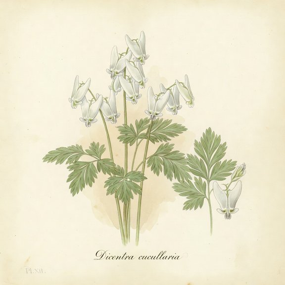 Dutchman's Breeches botanical plate