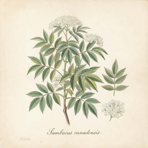 Elderberry botanical plate