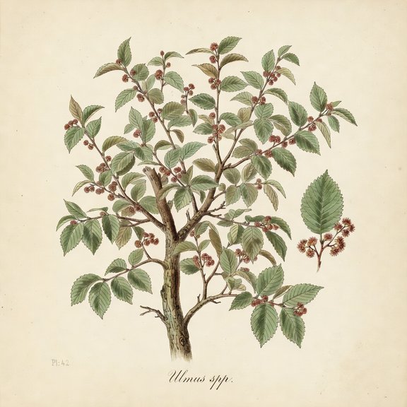 Elm Tree botanical plate