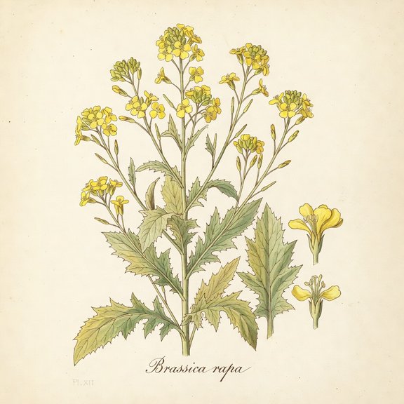 Field Mustard botanical plate