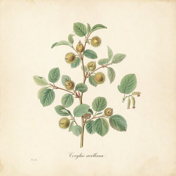 filbert botanical plate