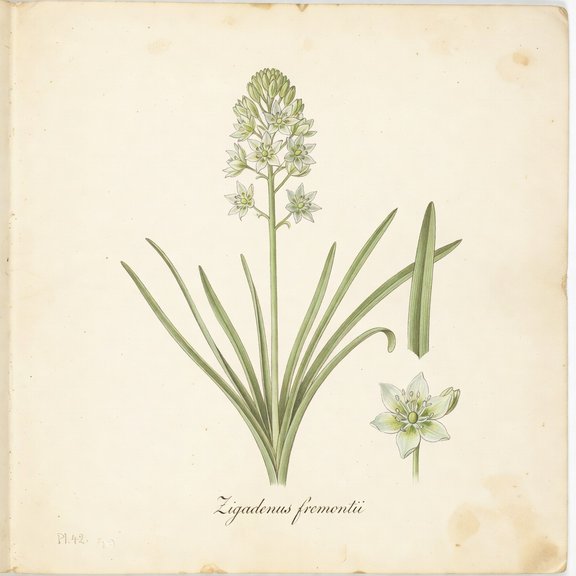 Fremont's Death Camas botanical plate