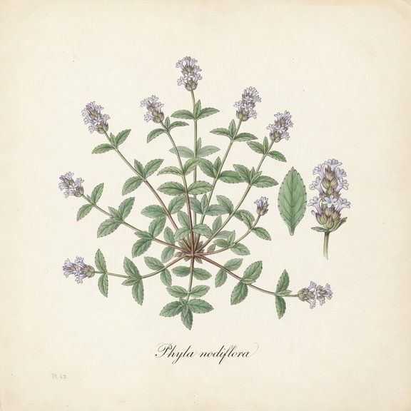 Frogfruit botanical plate