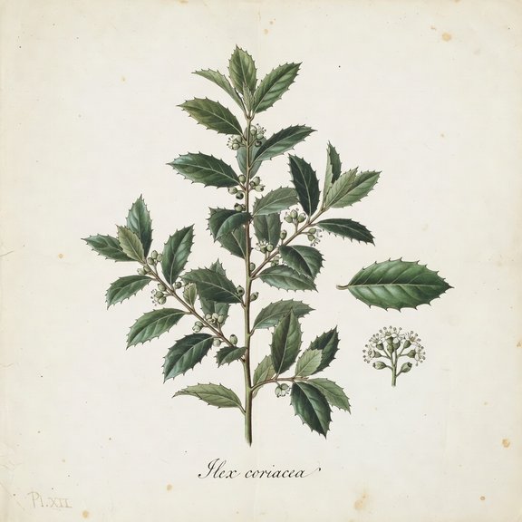 Gallberry Holly botanical plate