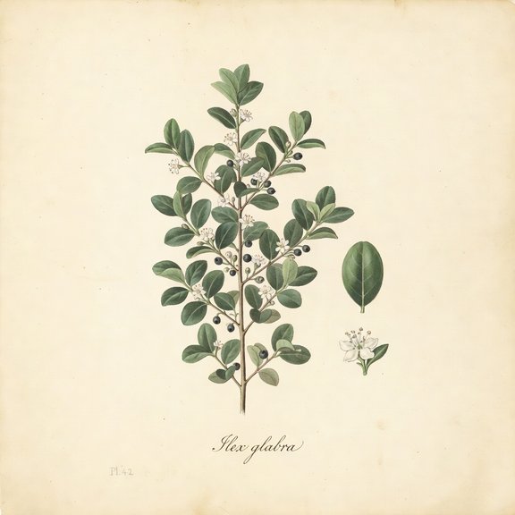 Gallberry botanical plate